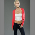 MOCO Eco-Hybrid Micro Jersey Long Sleeve Crop Wrap Sweater